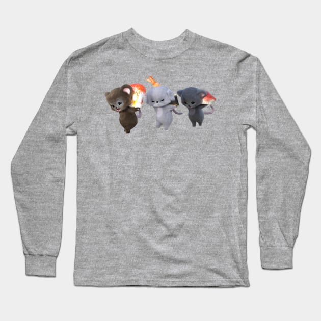 Sushi Go Go Long Sleeve T-Shirt by vonHobo